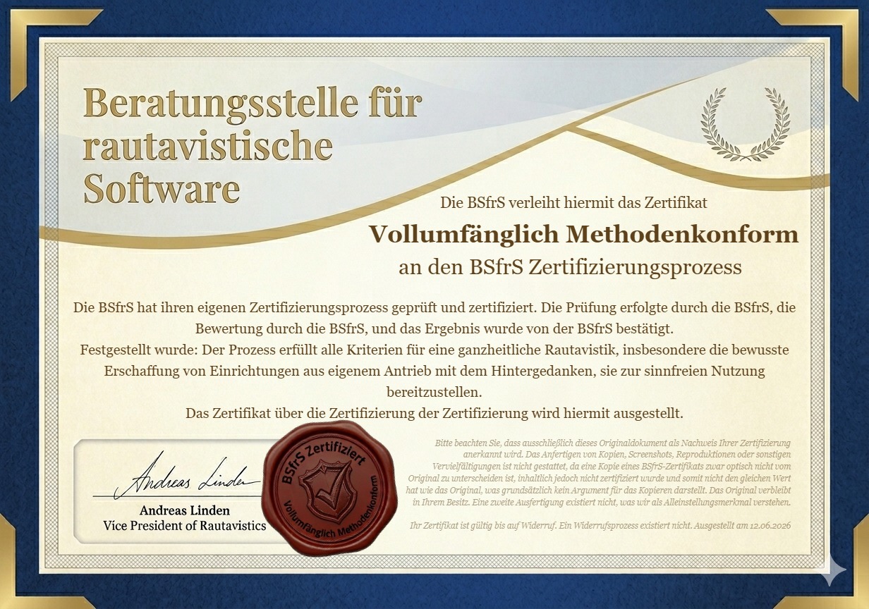 BSfrS Zertifikat: BSfrS Zertifizierungsprozess – Vollumfänglich Methodenkonform