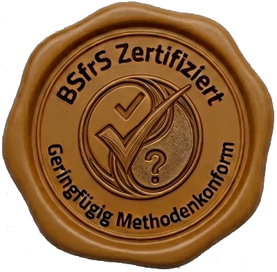 Zertifikat: Geringfügig methodenkonform